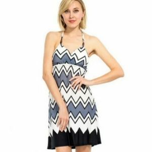 Halter Top Chevron Dress